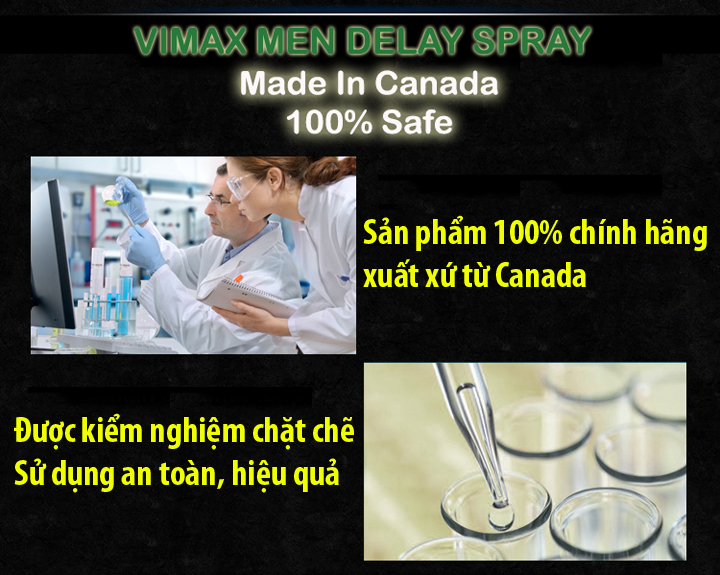  Thông tin Thuốc xịt chống xuất tinh sớm Vimax Men Delay Spray chai xịt Canada chính hãng tốt nhất